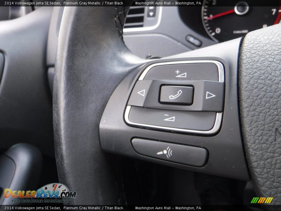 2014 Volkswagen Jetta SE Sedan Platinum Gray Metallic / Titan Black Photo #22
