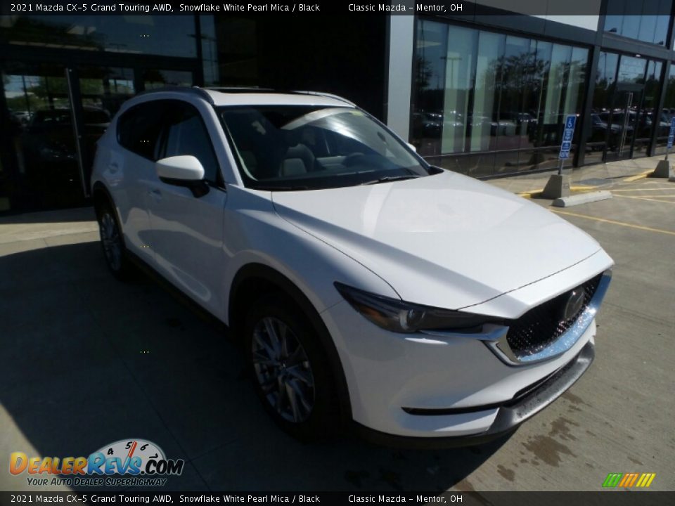 2021 Mazda CX-5 Grand Touring AWD Snowflake White Pearl Mica / Black Photo #1