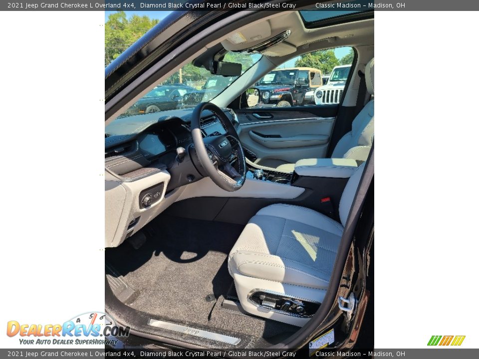 2021 Jeep Grand Cherokee L Overland 4x4 Diamond Black Crystal Pearl / Global Black/Steel Gray Photo #8