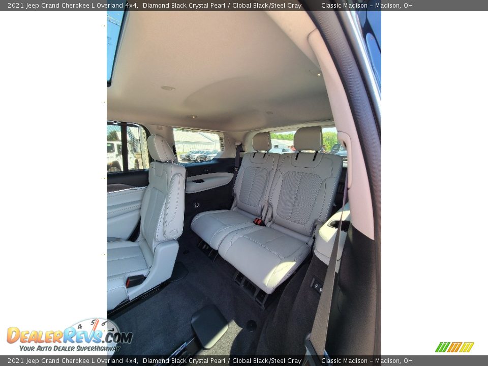 2021 Jeep Grand Cherokee L Overland 4x4 Diamond Black Crystal Pearl / Global Black/Steel Gray Photo #11