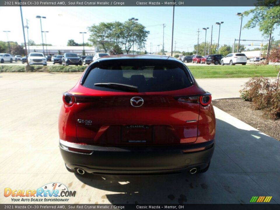 2021 Mazda CX-30 Preferred AWD Soul Red Crystal Metallic / Greige Photo #5