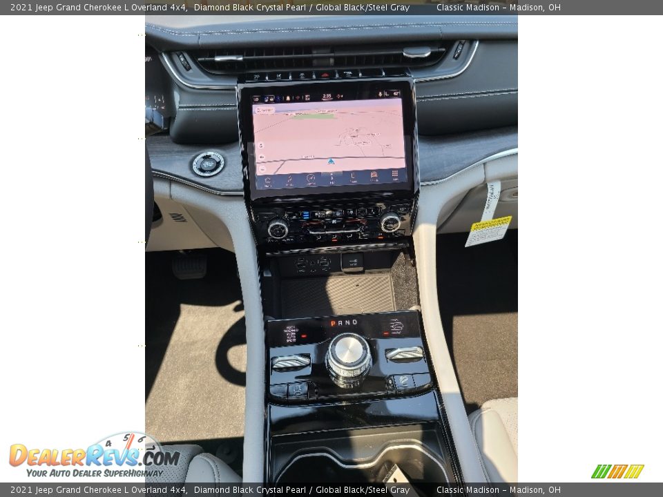 2021 Jeep Grand Cherokee L Overland 4x4 Diamond Black Crystal Pearl / Global Black/Steel Gray Photo #14