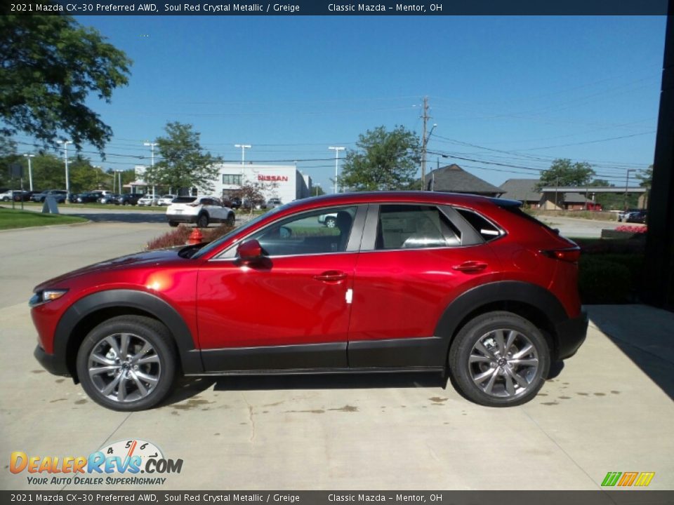 2021 Mazda CX-30 Preferred AWD Soul Red Crystal Metallic / Greige Photo #6