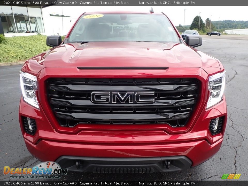 2021 GMC Sierra 1500 Elevation Crew Cab 4WD Cayenne Red Tintcoat / Jet Black Photo #3