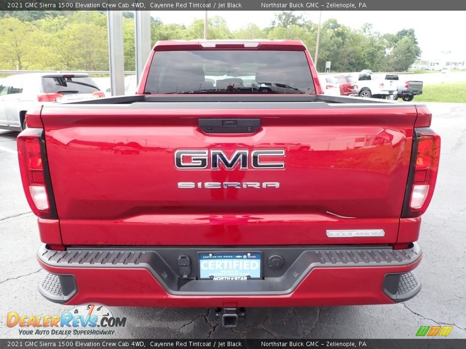 2021 GMC Sierra 1500 Elevation Crew Cab 4WD Cayenne Red Tintcoat / Jet Black Photo #10