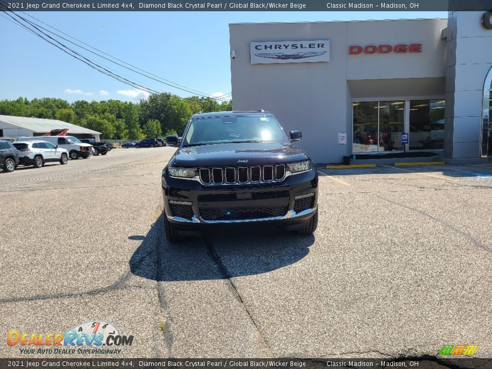 2021 Jeep Grand Cherokee L Limited 4x4 Diamond Black Crystal Pearl / Global Black/Wicker Beige Photo #2