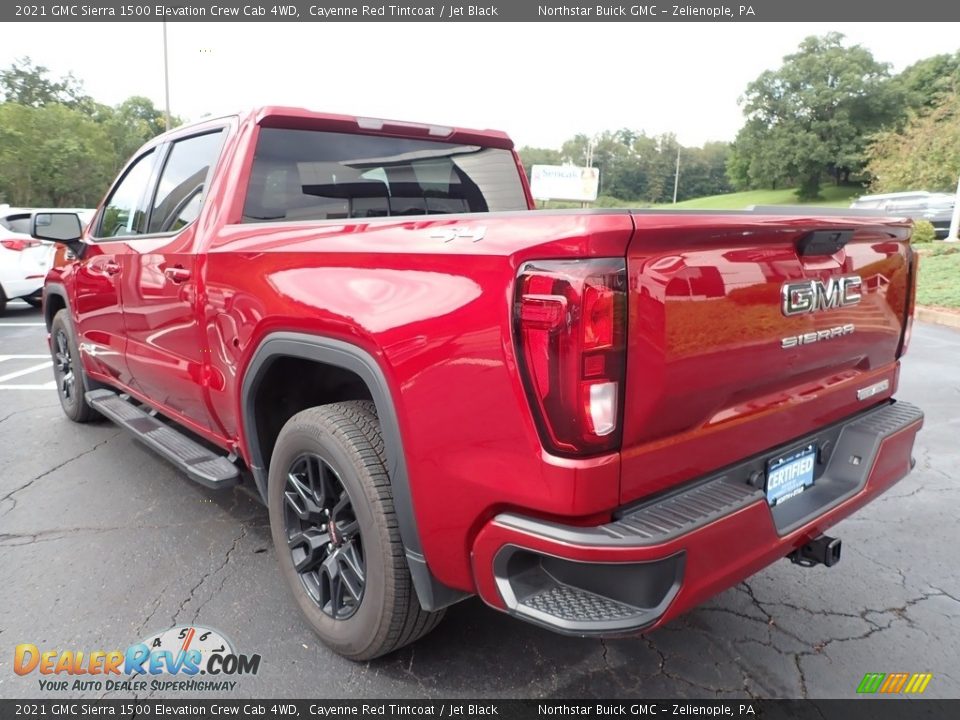 2021 GMC Sierra 1500 Elevation Crew Cab 4WD Cayenne Red Tintcoat / Jet Black Photo #11