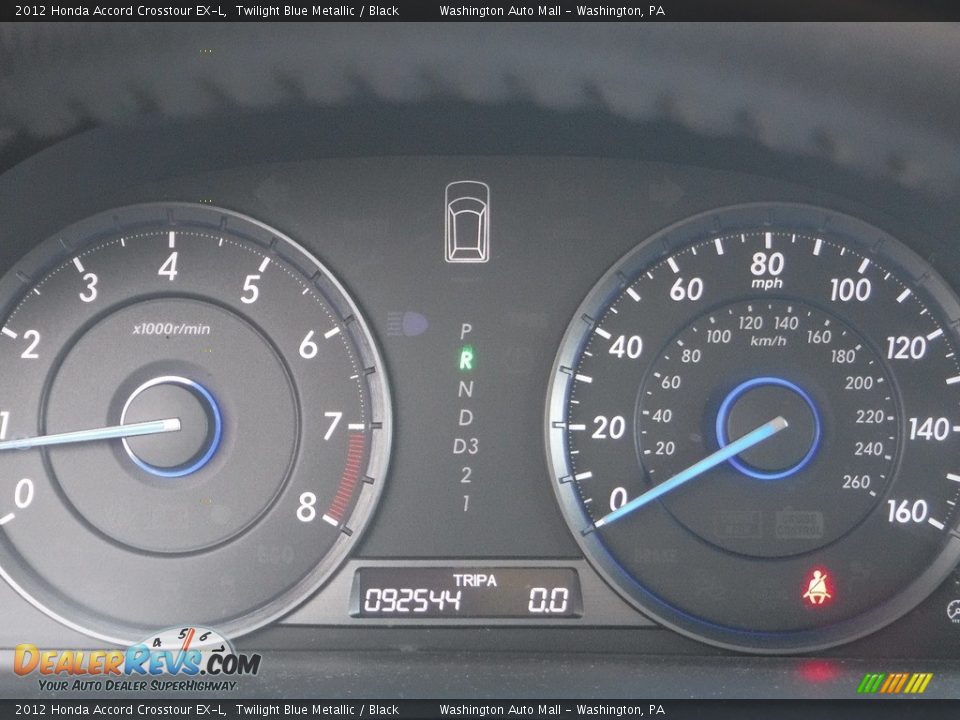2012 Honda Accord Crosstour EX-L Twilight Blue Metallic / Black Photo #30