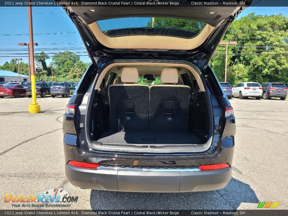 2021 Jeep Grand Cherokee L Limited 4x4 Diamond Black Crystal Pearl / Global Black/Wicker Beige Photo #6