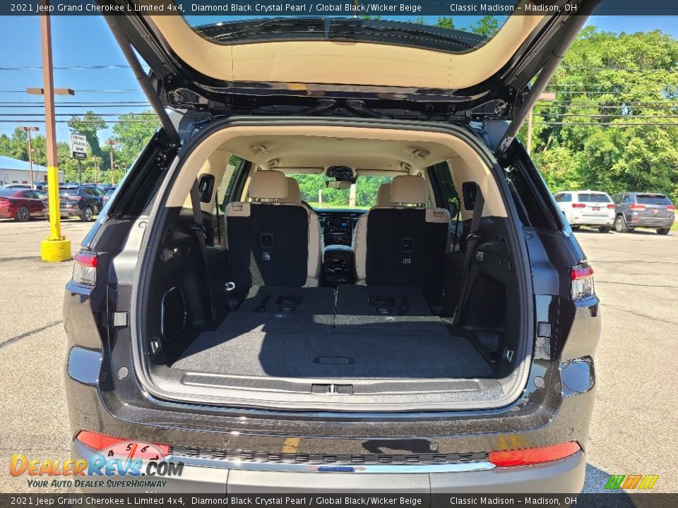 2021 Jeep Grand Cherokee L Limited 4x4 Diamond Black Crystal Pearl / Global Black/Wicker Beige Photo #7