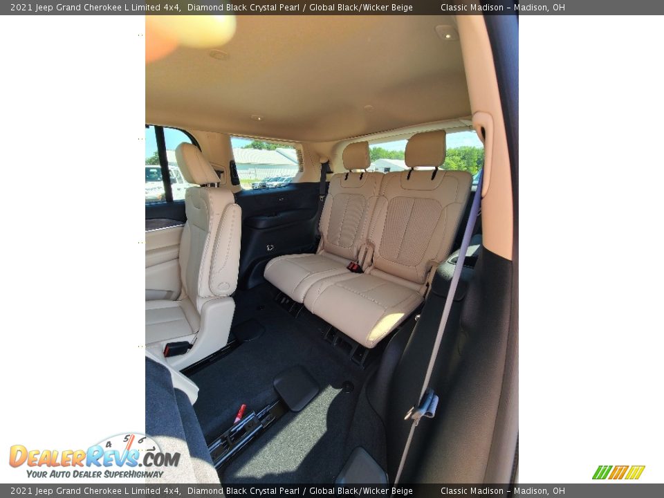 2021 Jeep Grand Cherokee L Limited 4x4 Diamond Black Crystal Pearl / Global Black/Wicker Beige Photo #13