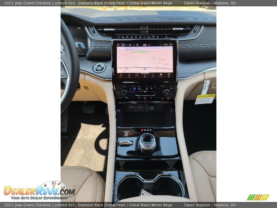 2021 Jeep Grand Cherokee L Limited 4x4 Diamond Black Crystal Pearl / Global Black/Wicker Beige Photo #16