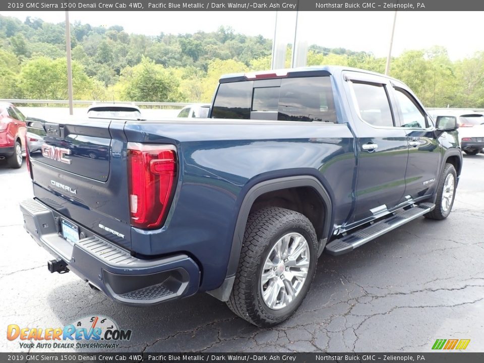 2019 GMC Sierra 1500 Denali Crew Cab 4WD Pacific Blue Metallic / Dark Walnut/­Dark Ash Grey Photo #9