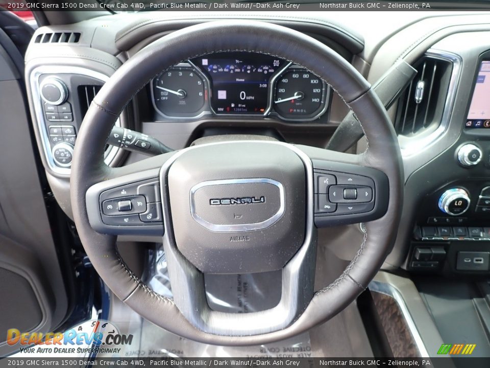 2019 GMC Sierra 1500 Denali Crew Cab 4WD Steering Wheel Photo #23