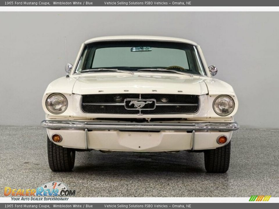 1965 Ford Mustang Coupe Wimbledon White / Blue Photo #7