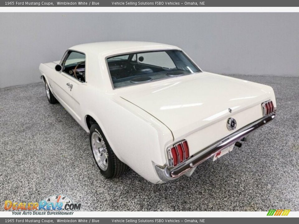 1965 Ford Mustang Coupe Wimbledon White / Blue Photo #8