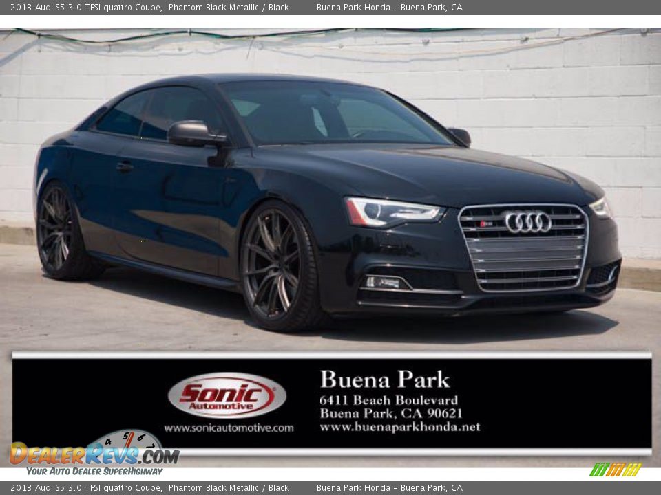 2013 Audi S5 3.0 TFSI quattro Coupe Phantom Black Metallic / Black Photo #1