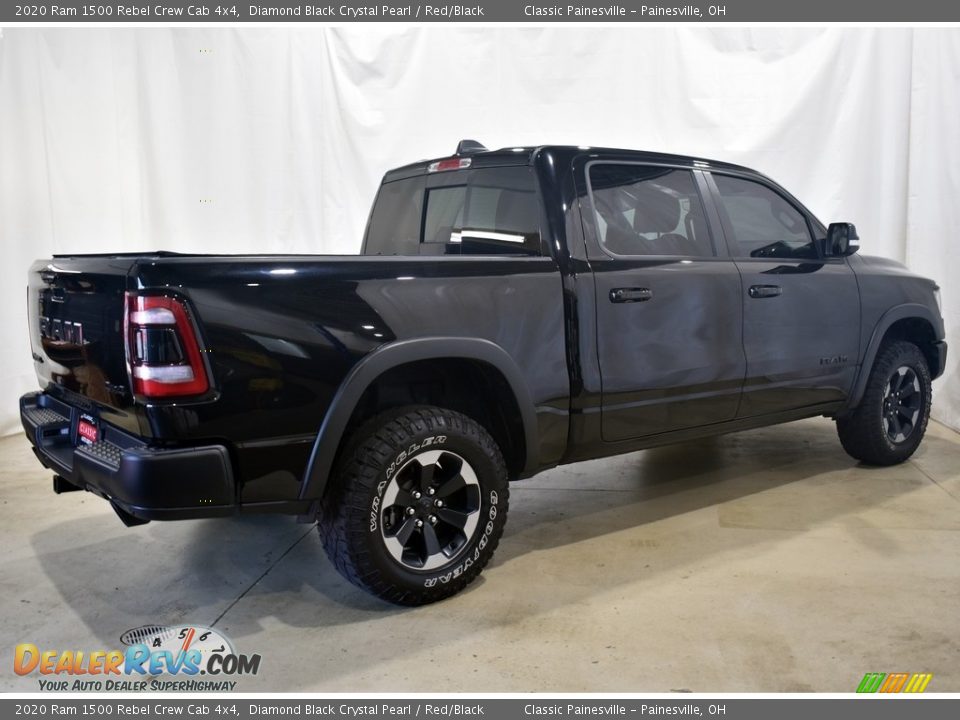 2020 Ram 1500 Rebel Crew Cab 4x4 Diamond Black Crystal Pearl / Red/Black Photo #2