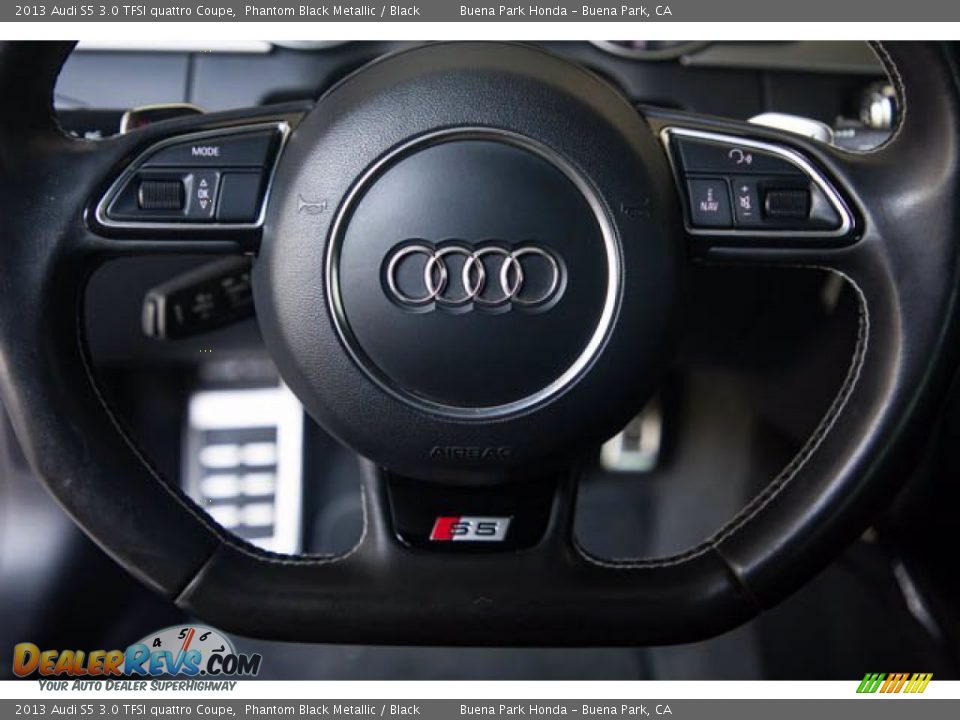 2013 Audi S5 3.0 TFSI quattro Coupe Steering Wheel Photo #13