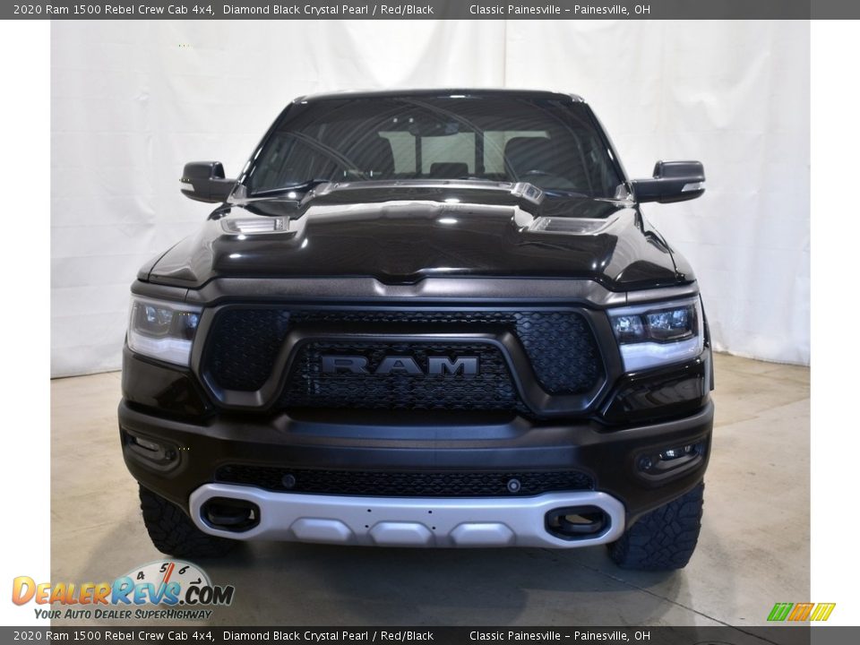 2020 Ram 1500 Rebel Crew Cab 4x4 Diamond Black Crystal Pearl / Red/Black Photo #4