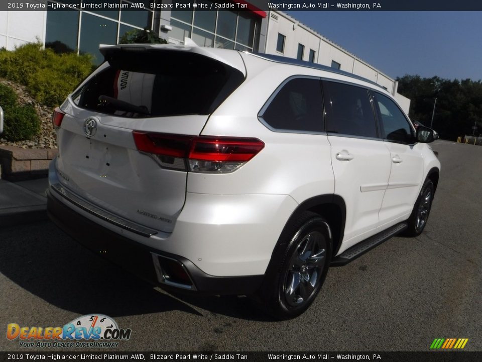 2019 Toyota Highlander Limited Platinum AWD Blizzard Pearl White / Saddle Tan Photo #19