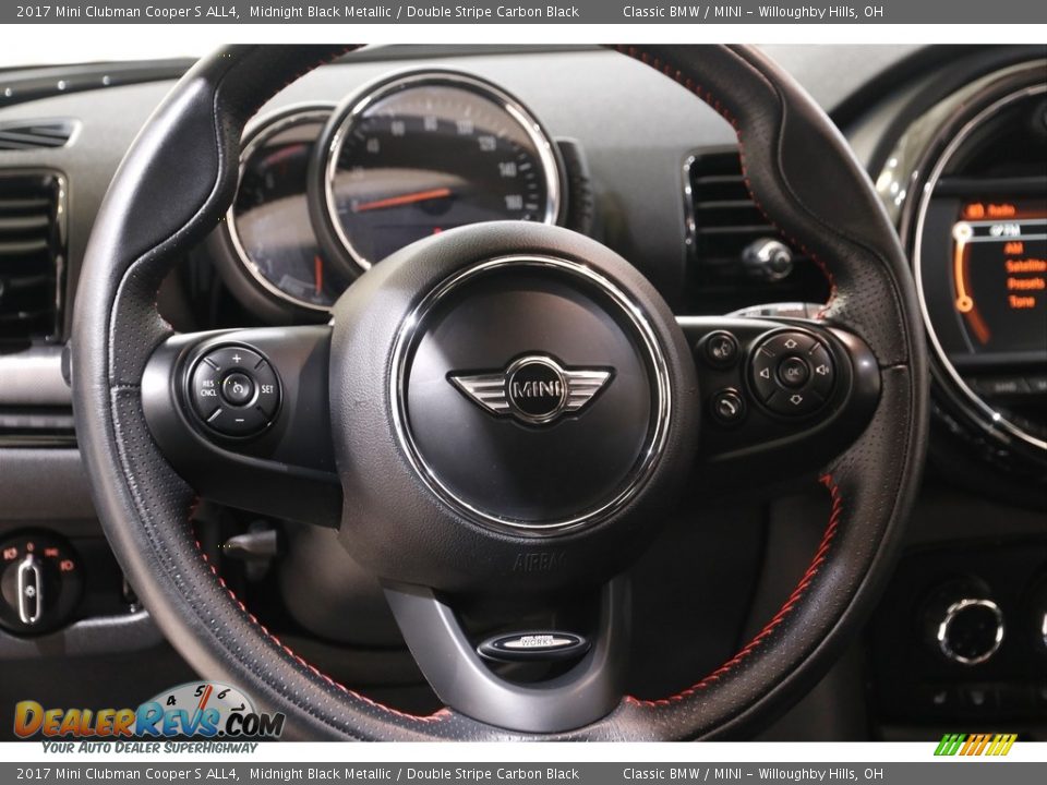 2017 Mini Clubman Cooper S ALL4 Midnight Black Metallic / Double Stripe Carbon Black Photo #7