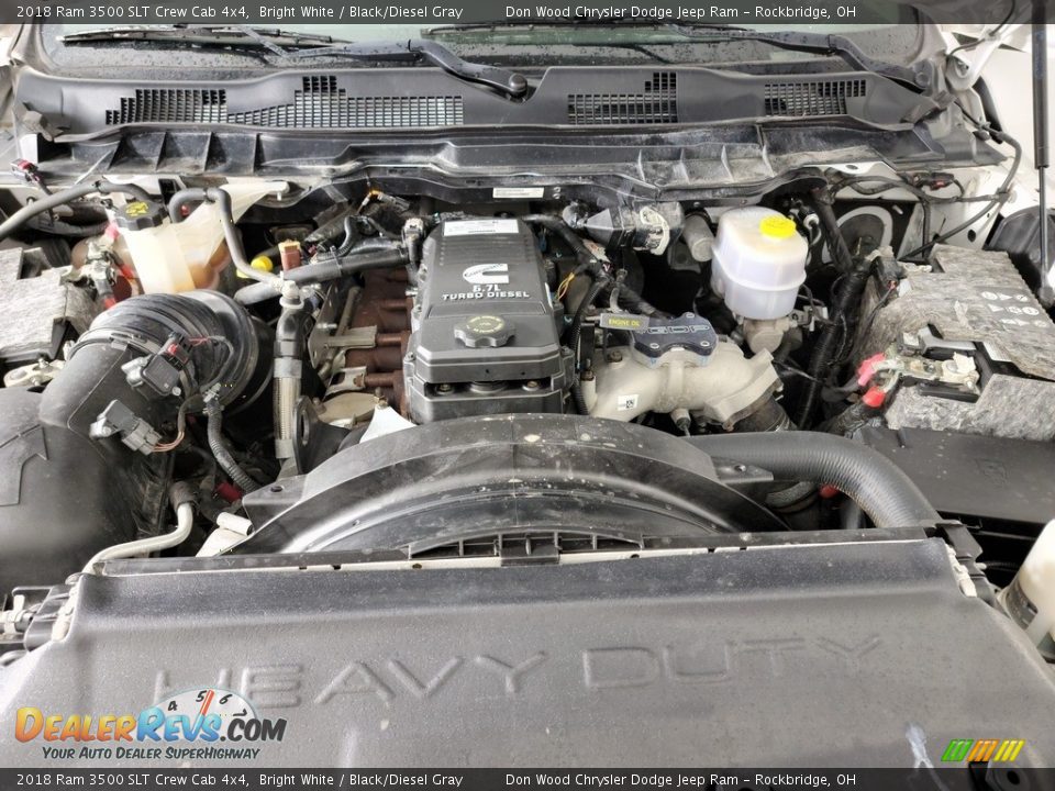 2018 Ram 3500 SLT Crew Cab 4x4 Bright White / Black/Diesel Gray Photo #10