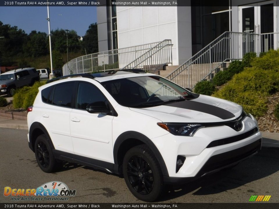 2018 Toyota RAV4 Adventure AWD Super White / Black Photo #1