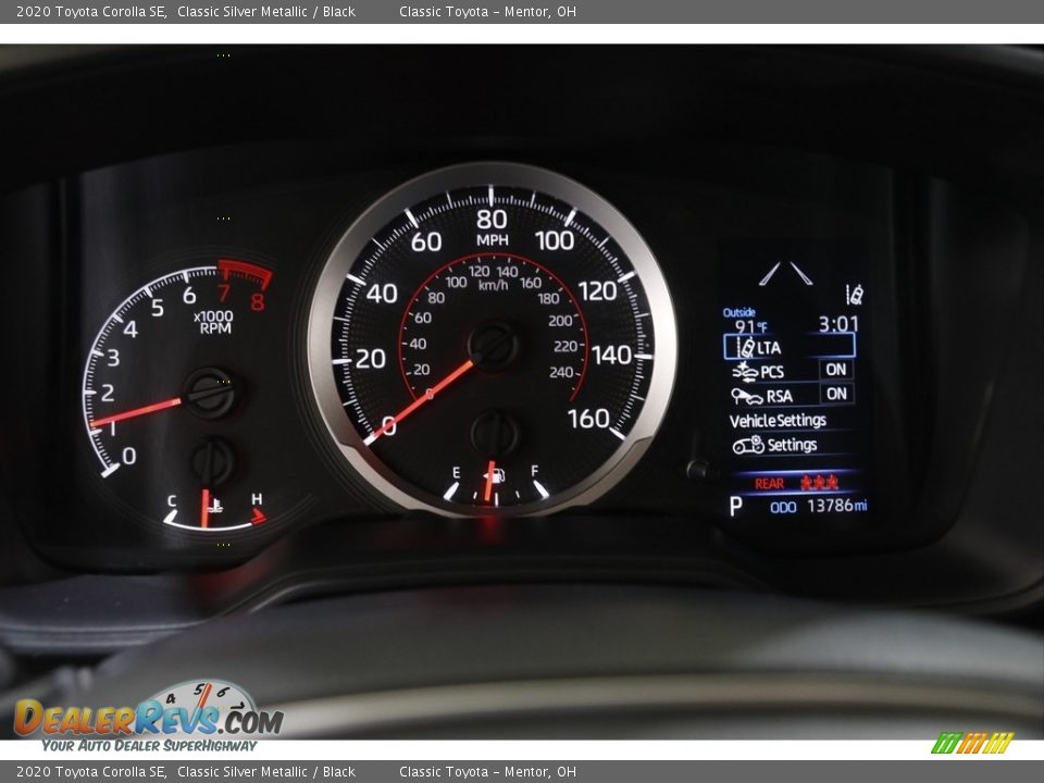 2020 Toyota Corolla SE Classic Silver Metallic / Black Photo #8