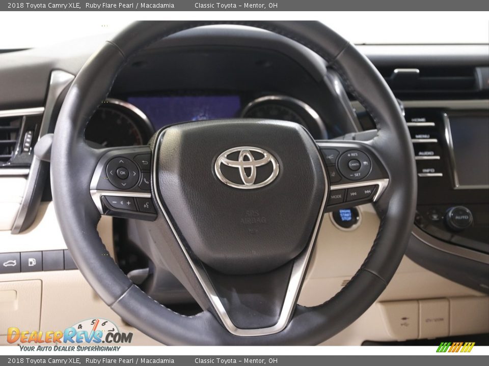 2018 Toyota Camry XLE Ruby Flare Pearl / Macadamia Photo #7