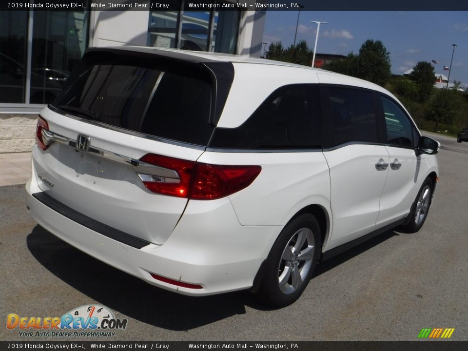 2019 Honda Odyssey EX-L White Diamond Pearl / Gray Photo #8