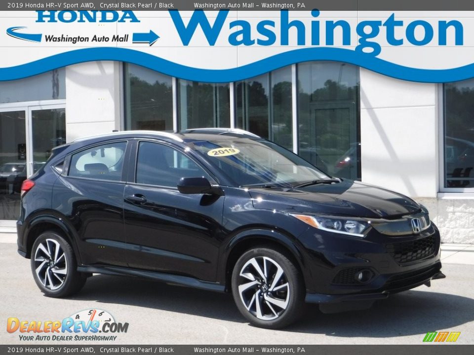 2019 Honda HR-V Sport AWD Crystal Black Pearl / Black Photo #1