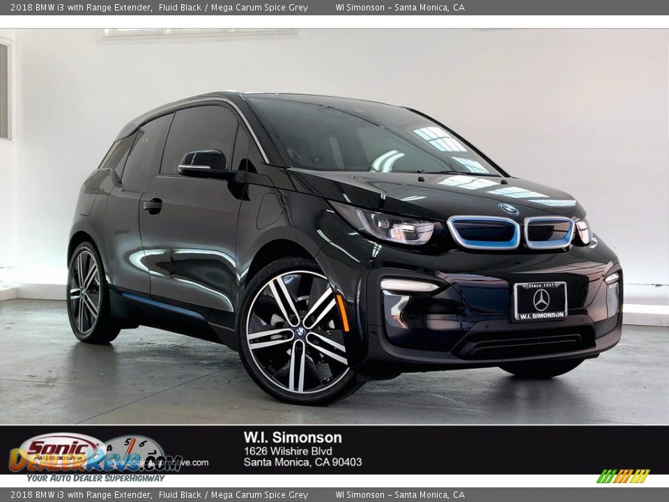 2018 BMW i3 with Range Extender Fluid Black / Mega Carum Spice Grey Photo #1