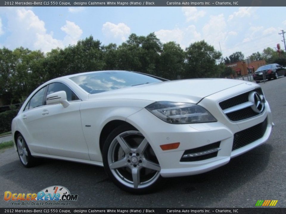 2012 Mercedes-Benz CLS 550 Coupe designo Cashmere White Magno (Matte) / Black Photo #1