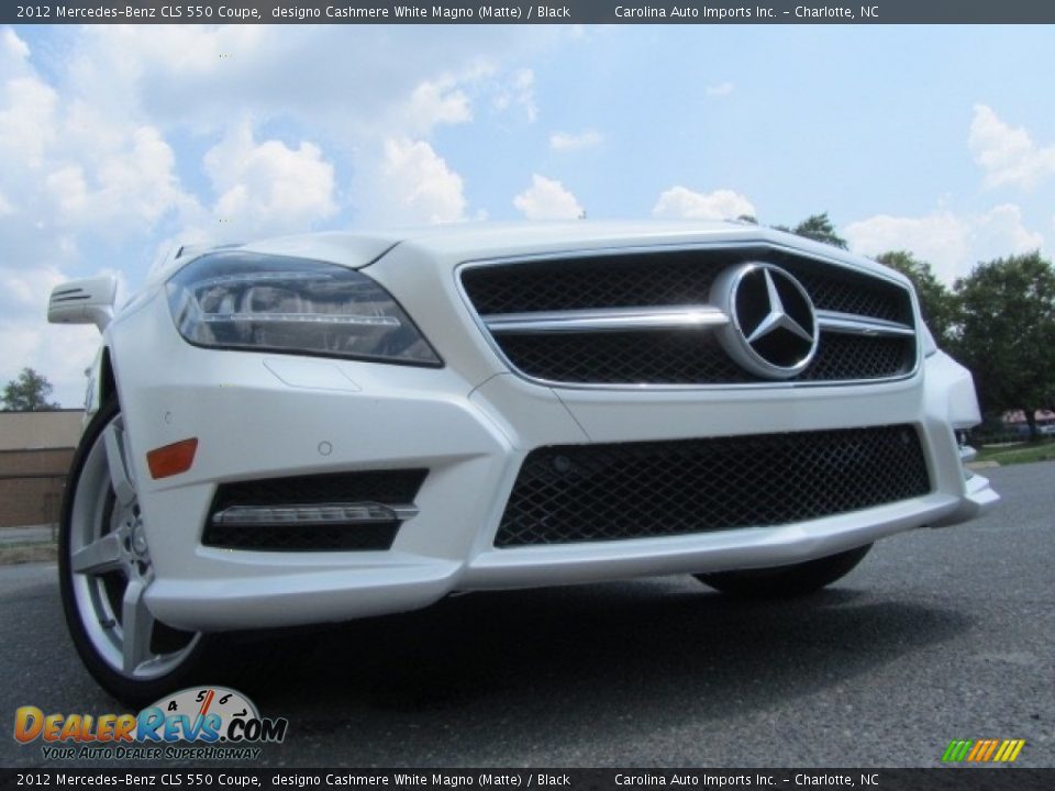 2012 Mercedes-Benz CLS 550 Coupe designo Cashmere White Magno (Matte) / Black Photo #2