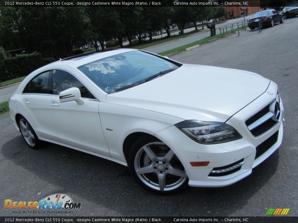 2012 Mercedes-Benz CLS 550 Coupe designo Cashmere White Magno (Matte) / Black Photo #3