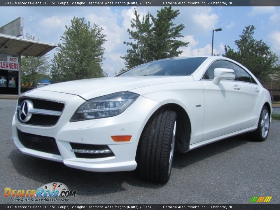 2012 Mercedes-Benz CLS 550 Coupe designo Cashmere White Magno (Matte) / Black Photo #6