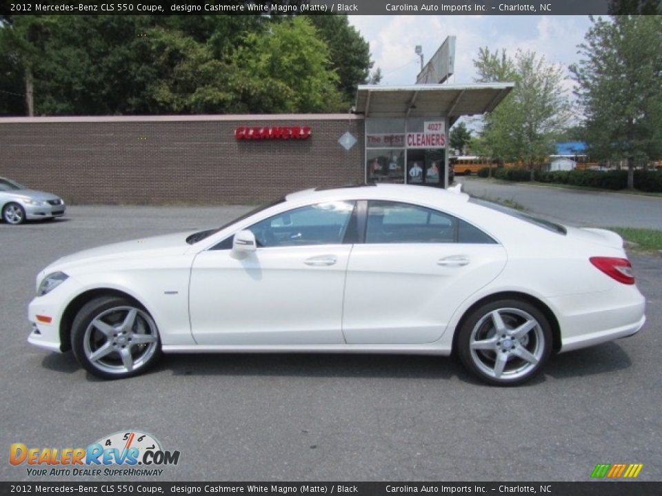 2012 Mercedes-Benz CLS 550 Coupe designo Cashmere White Magno (Matte) / Black Photo #7