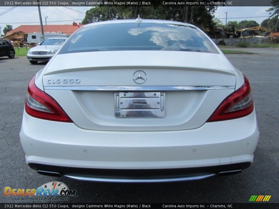 2012 Mercedes-Benz CLS 550 Coupe designo Cashmere White Magno (Matte) / Black Photo #9