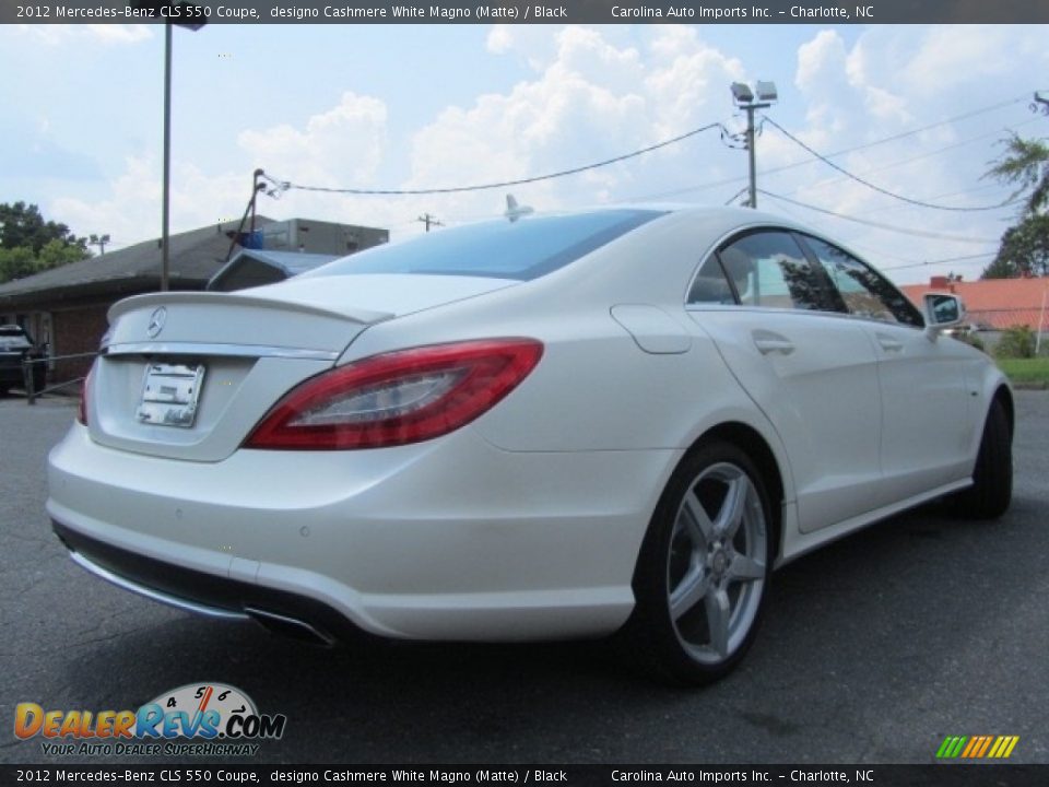 2012 Mercedes-Benz CLS 550 Coupe designo Cashmere White Magno (Matte) / Black Photo #10