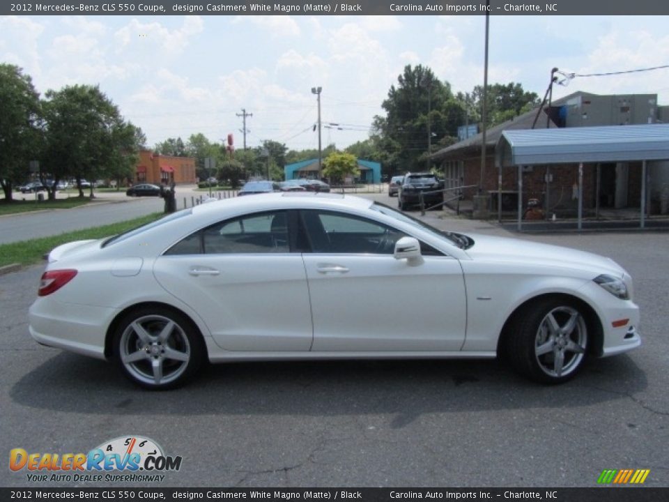 2012 Mercedes-Benz CLS 550 Coupe designo Cashmere White Magno (Matte) / Black Photo #11