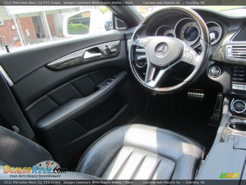 2012 Mercedes-Benz CLS 550 Coupe designo Cashmere White Magno (Matte) / Black Photo #12