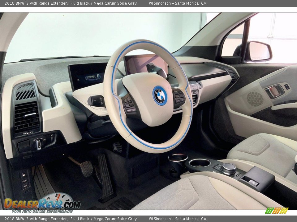 2018 BMW i3 with Range Extender Fluid Black / Mega Carum Spice Grey Photo #13