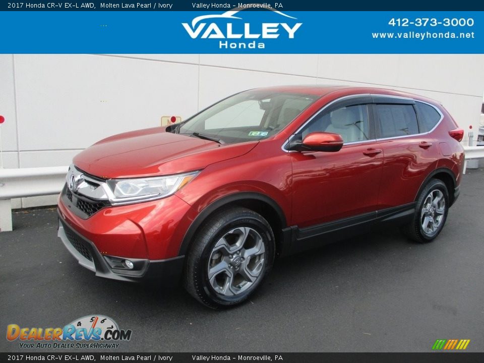 2017 Honda CR-V EX-L AWD Molten Lava Pearl / Ivory Photo #1