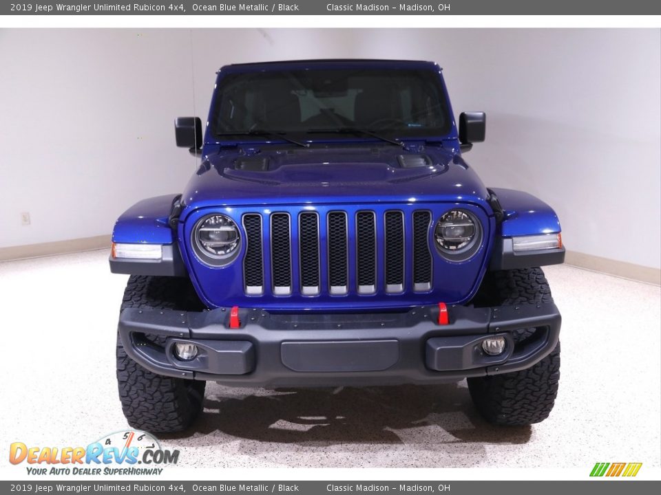 2019 Jeep Wrangler Unlimited Rubicon 4x4 Ocean Blue Metallic / Black Photo #2