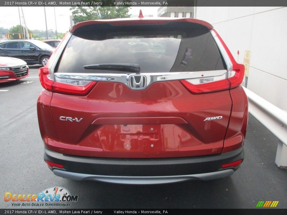 2017 Honda CR-V EX-L AWD Molten Lava Pearl / Ivory Photo #4