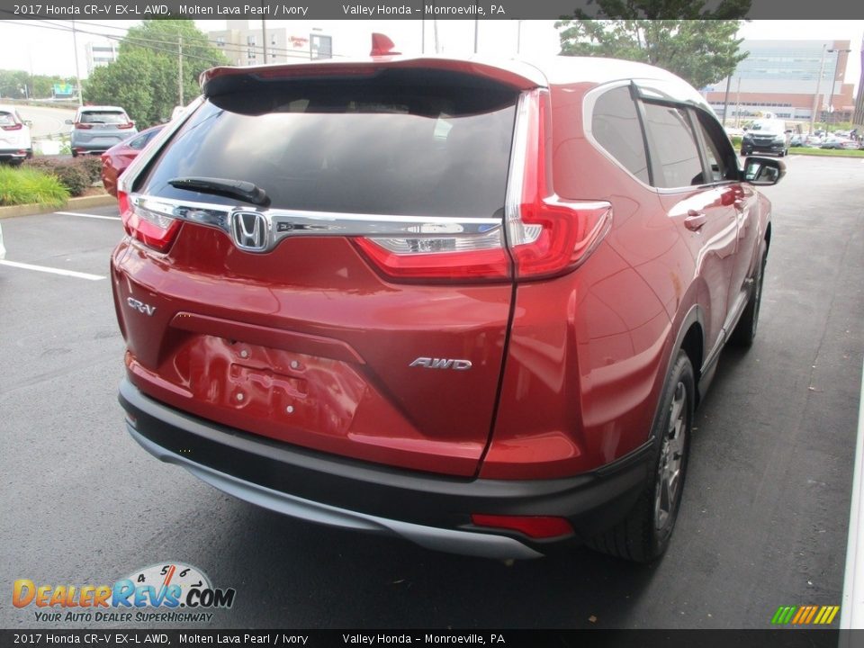 2017 Honda CR-V EX-L AWD Molten Lava Pearl / Ivory Photo #5