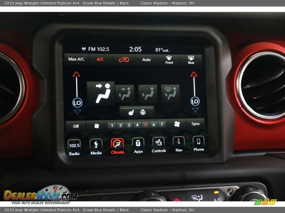 2019 Jeep Wrangler Unlimited Rubicon 4x4 Ocean Blue Metallic / Black Photo #12