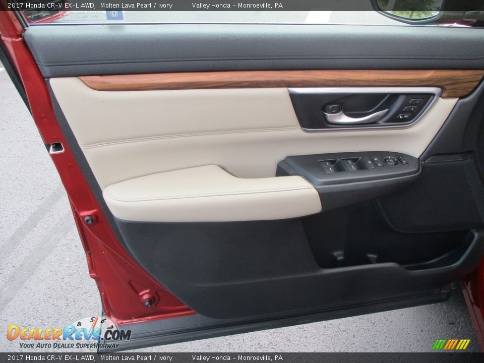 2017 Honda CR-V EX-L AWD Molten Lava Pearl / Ivory Photo #10