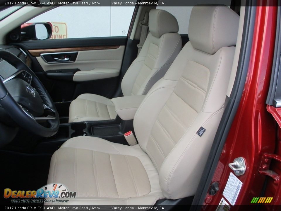 2017 Honda CR-V EX-L AWD Molten Lava Pearl / Ivory Photo #12